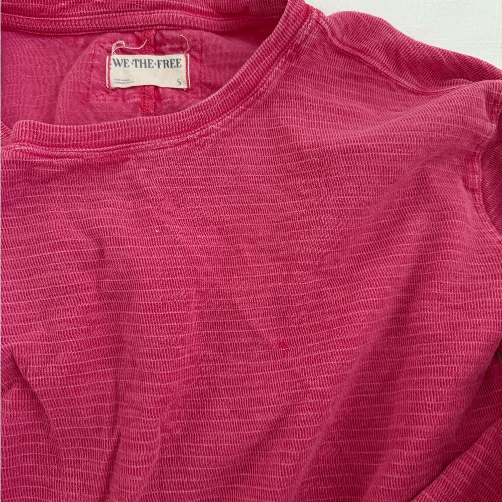 We The Free Vibrant Pink Long Sleeve Top
